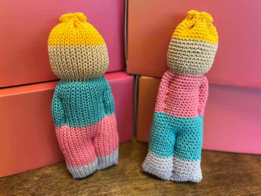 March 2025 Mystery Box Knit and Crochet Doll Patterns