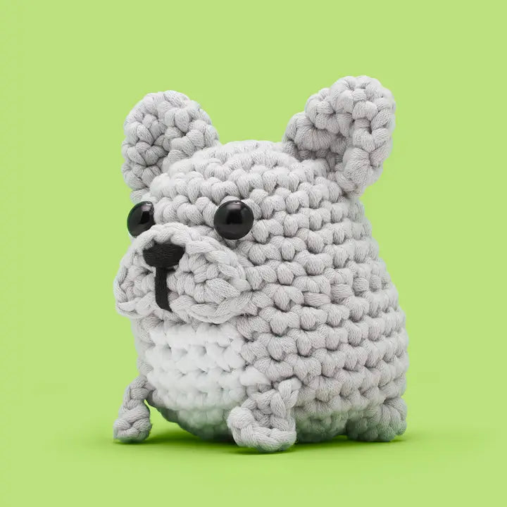 Hugo the French Bulldog Beginner Crochet Kit - The Woobles image 1