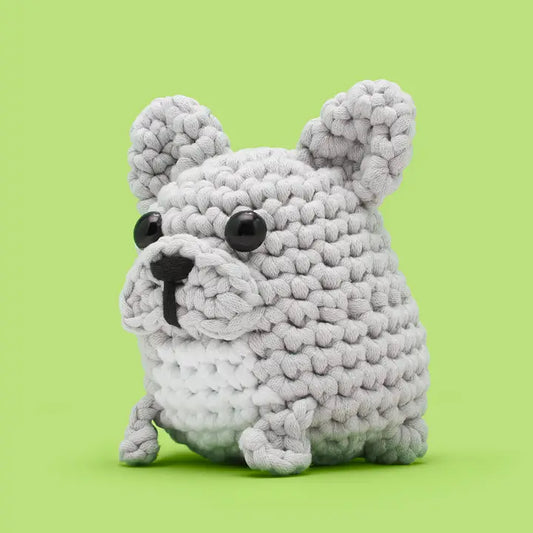 Hugo the French Bulldog Beginner Crochet Kit - The Woobles image 1