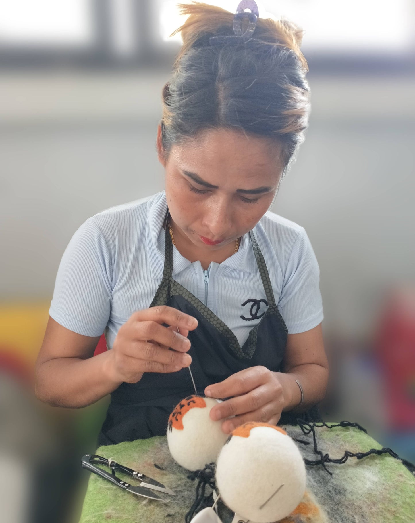 Smiley Face: Eco Wool Dryer Balls Fair Trade
