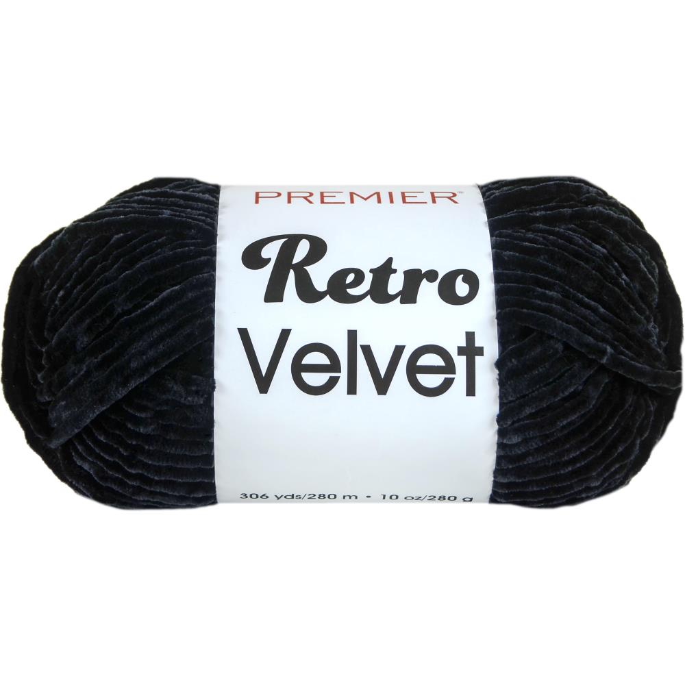 Premier Yarns Retro Velvet Yarn- Black image 0