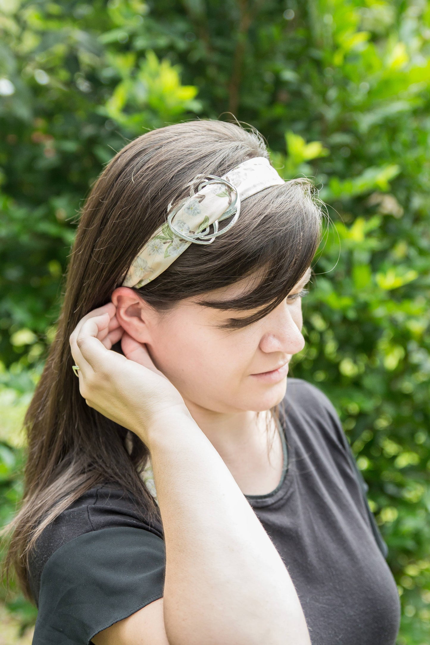 Infinity Scarf Ring - Handmade Pewter Scarf Clip for Scarves
