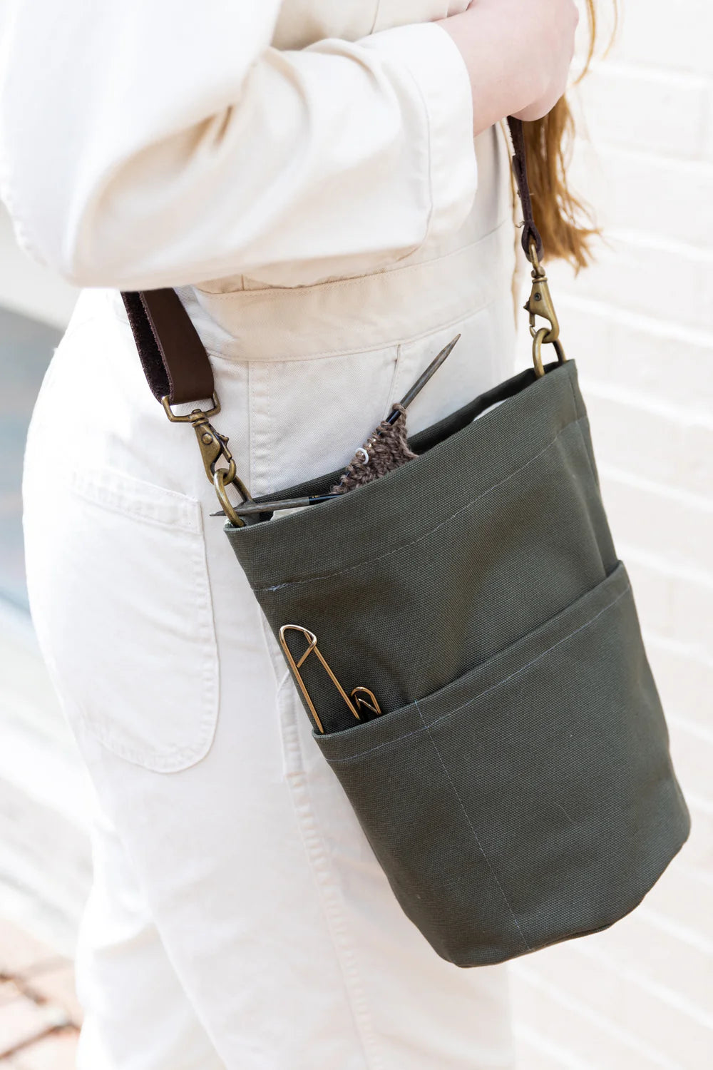Olive - Canvas Bucket Bag