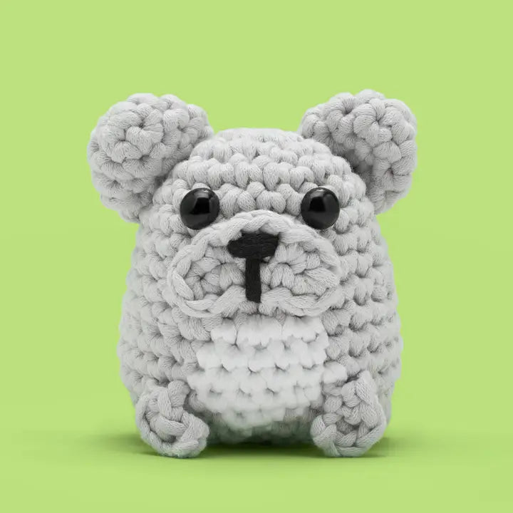 Hugo the French Bulldog Beginner Crochet Kit - The Woobles image 0