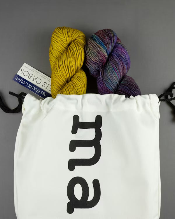 Malabrigo - Timeless Knits - Frank Ochre, Sombra De Palma and String Bag