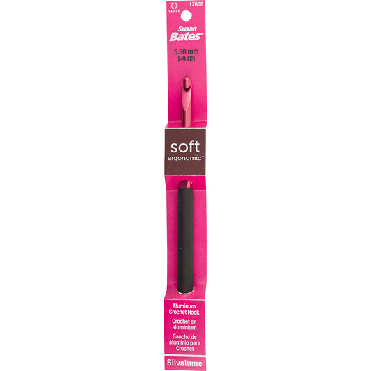 Silvalume Soft Handle Aluminum Crochet Hook 5.5"-Size I9/5.5mm image 0