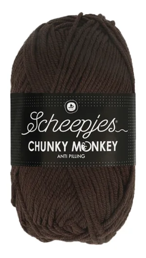 Scheepjes Chunky Monkey Yarn - 1004 Chocolate image 0