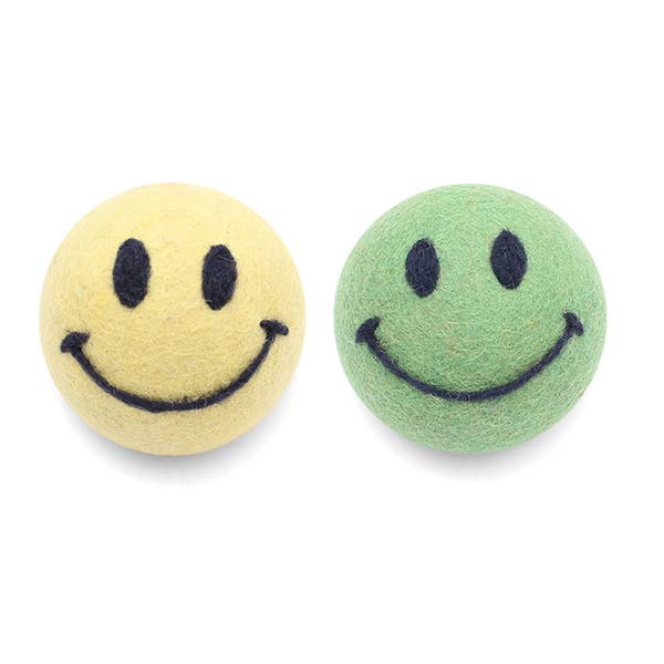 Smiley Face: Eco Wool Dryer Balls Fair Trade