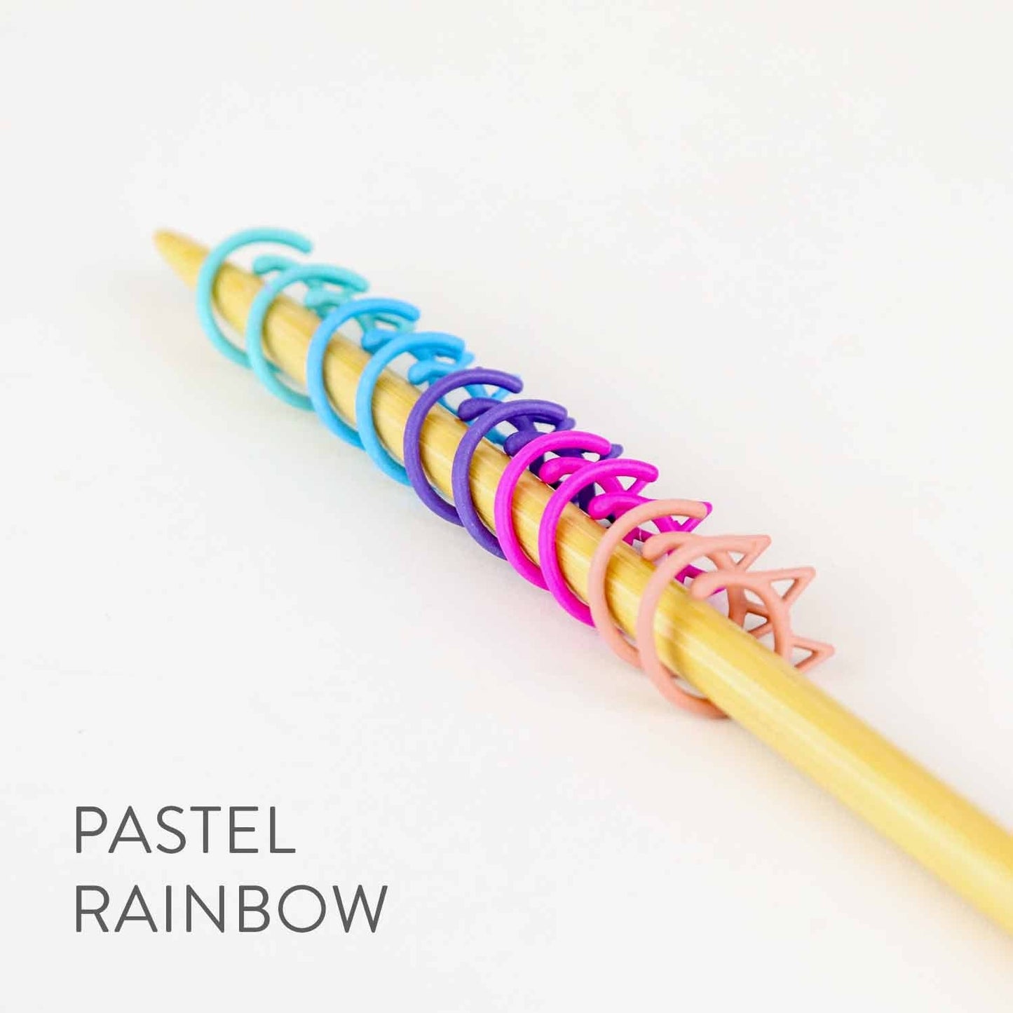 Cat Clips - Simple Removable Stitch Markers - Rainbow