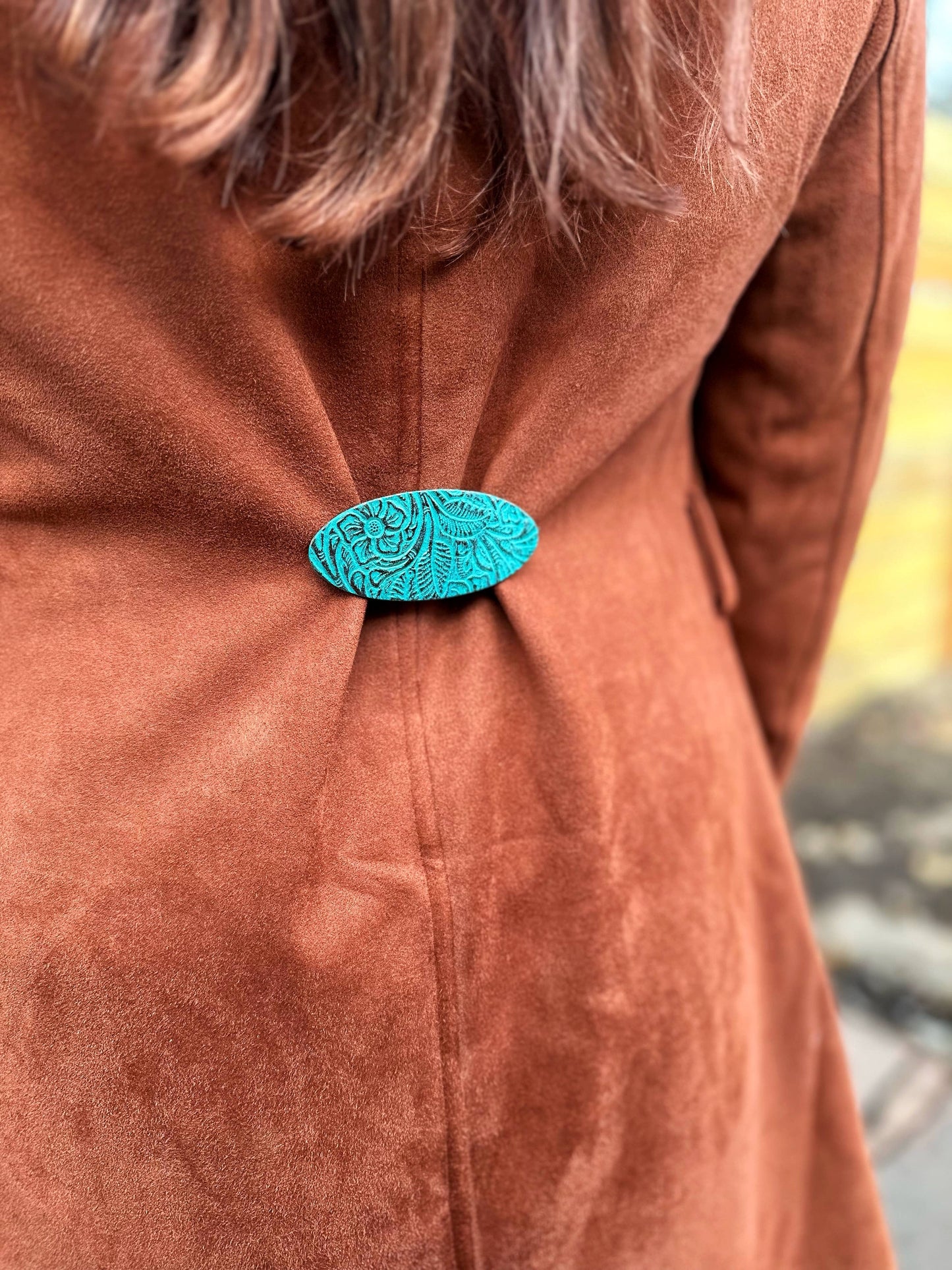 Leather Cinch Clip for Clothing, Unique Boho Women's Gifts