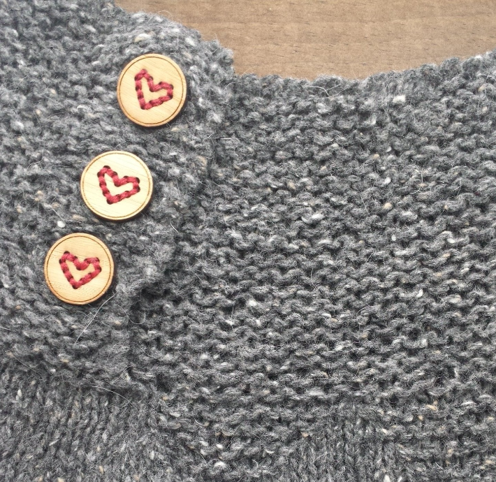 Heart Stitchable Buttons
