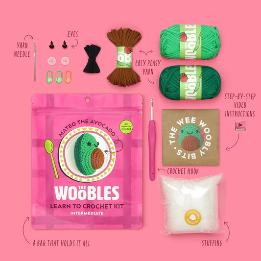 Mateo the Avocado  Crochet Kit - Woobles image 1