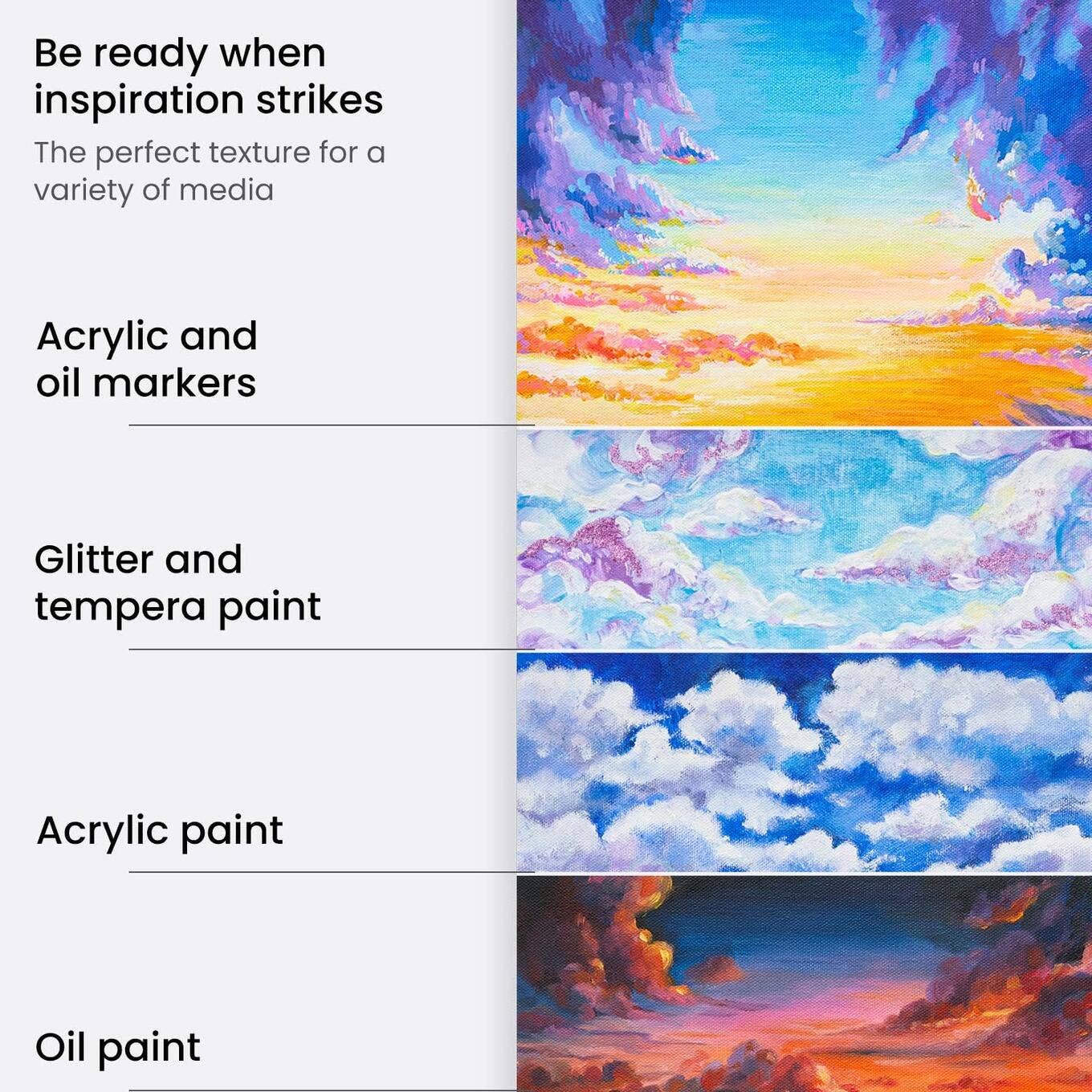 Arteza® Canvas Pad 2-Pack, 9" x 12", 10 Sheets Each