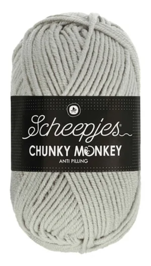 Scheepjes Chunky Monkey Yarn -1203 Pale Grey image 0