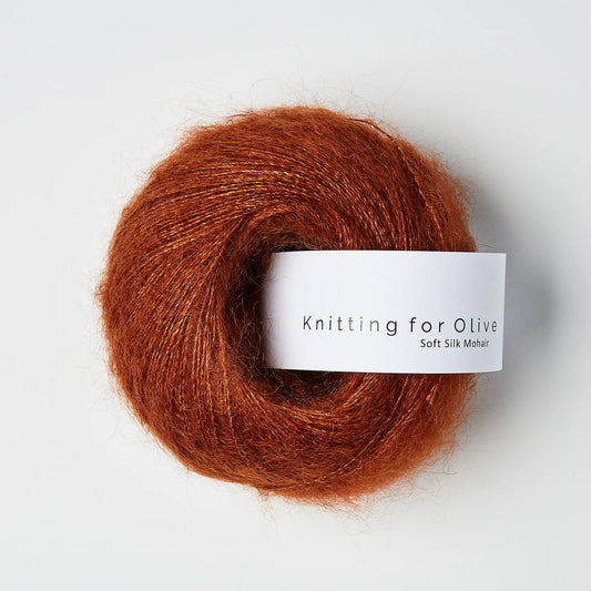 Rust - Soft Silk Mohair - Knitting For Olive image 0