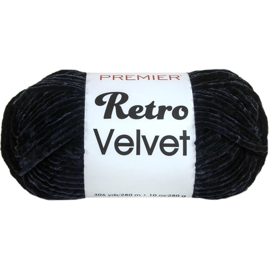Premier Yarns Retro Velvet Yarn- Black image 0