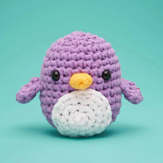 Purple Pierre the Penguin Beginner Crochet Kit image 0