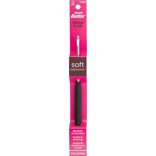 Silvalume Soft Handle Aluminum Crochet Hook 5.5"-Size E4/3.5mm image 0