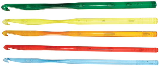 Crystalites Acrylic Crochet Hook Set-Sizes G6 To K10.5 image 0