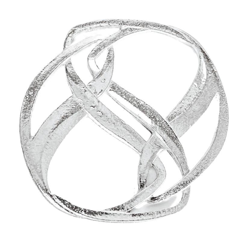 Infinity Scarf Ring - Handmade Pewter Scarf Clip for Scarves