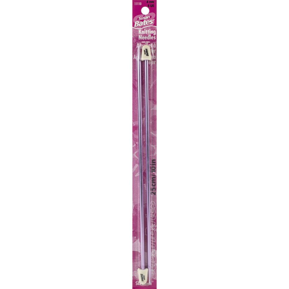 Silvalume Single Point Knitting Needles 10" -Size 6 image 2