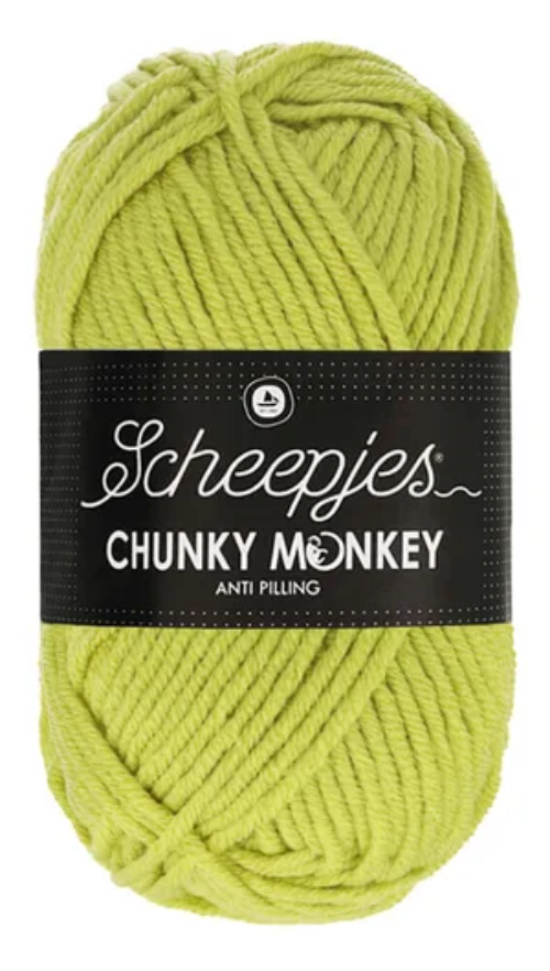 Scheepjes Chunky Monkey Yarn -1822 Chartreuse image 0