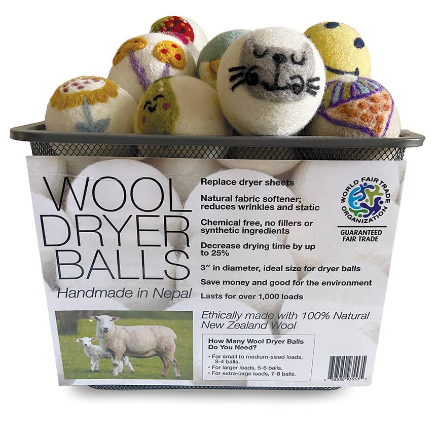 Owls: Eco Wool Dryer Balls Fair Trade