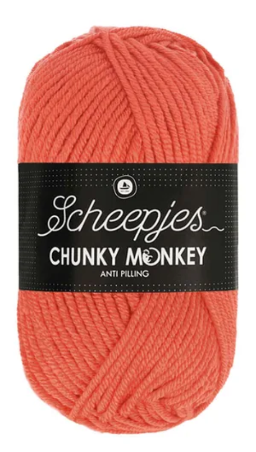 Scheepjes Chunky Monkey Yarn - 1132 Coral image 0