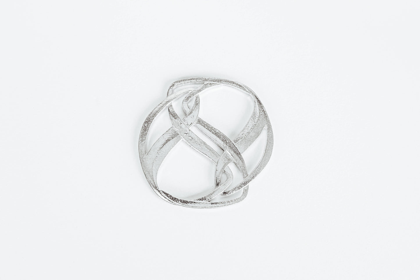 Infinity Scarf Ring - Handmade Pewter Scarf Clip for Scarves