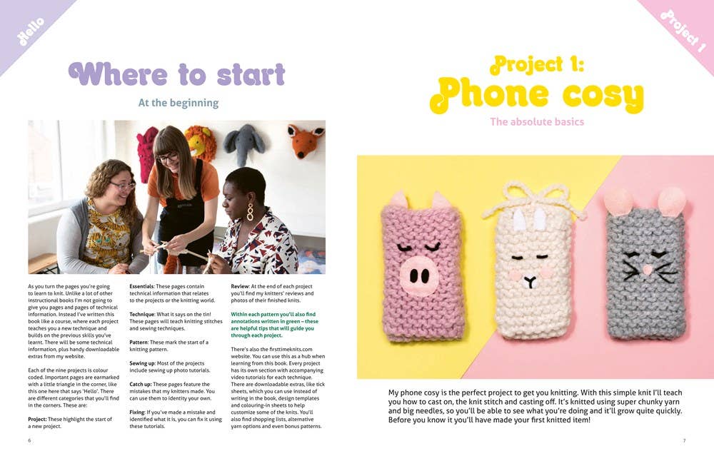 First Time Knits : Fun Projects to Take You from Beginner to