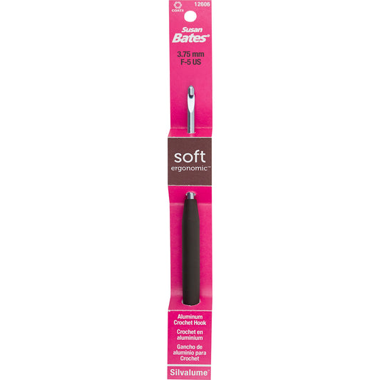 Silvalume Soft Handle Aluminum Crochet Hook 5.5"-Size F5/3.75mm image 0
