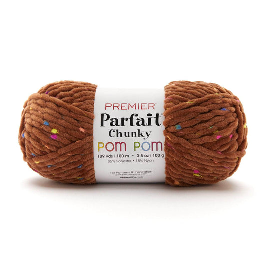 Premier Parfait Chunky Pom Pom Yarn - Caramel Crunch image 0