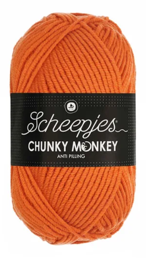Scheepjes Chunky Monkey Yarn -1711 Deep Orange image 0