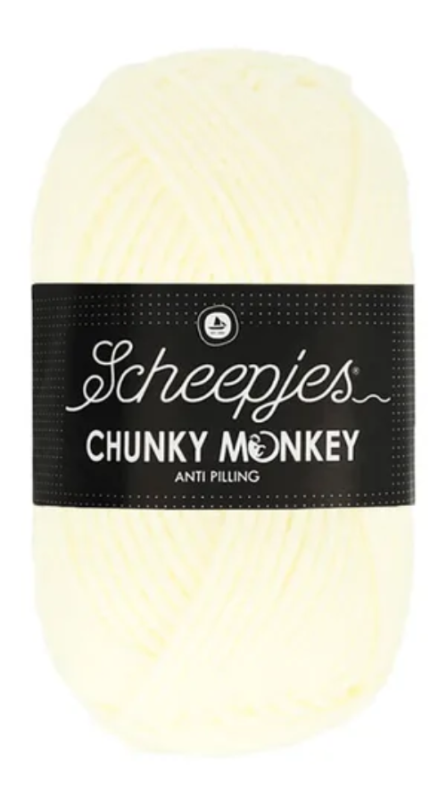 Scheepjes Chunky Monkey Yarn - 1005 Cream image 0