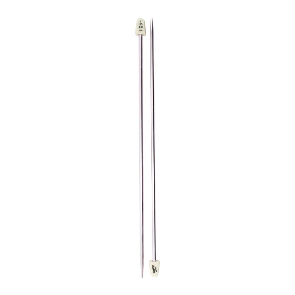 Silvalume Single Point Knitting Needles 10" -Size 6 image 0
