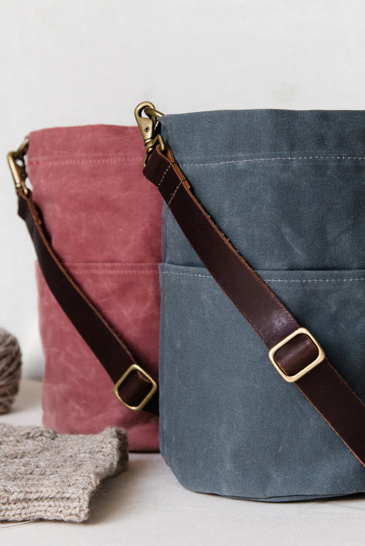 Slate - Waxed Canvas Bucket Bag