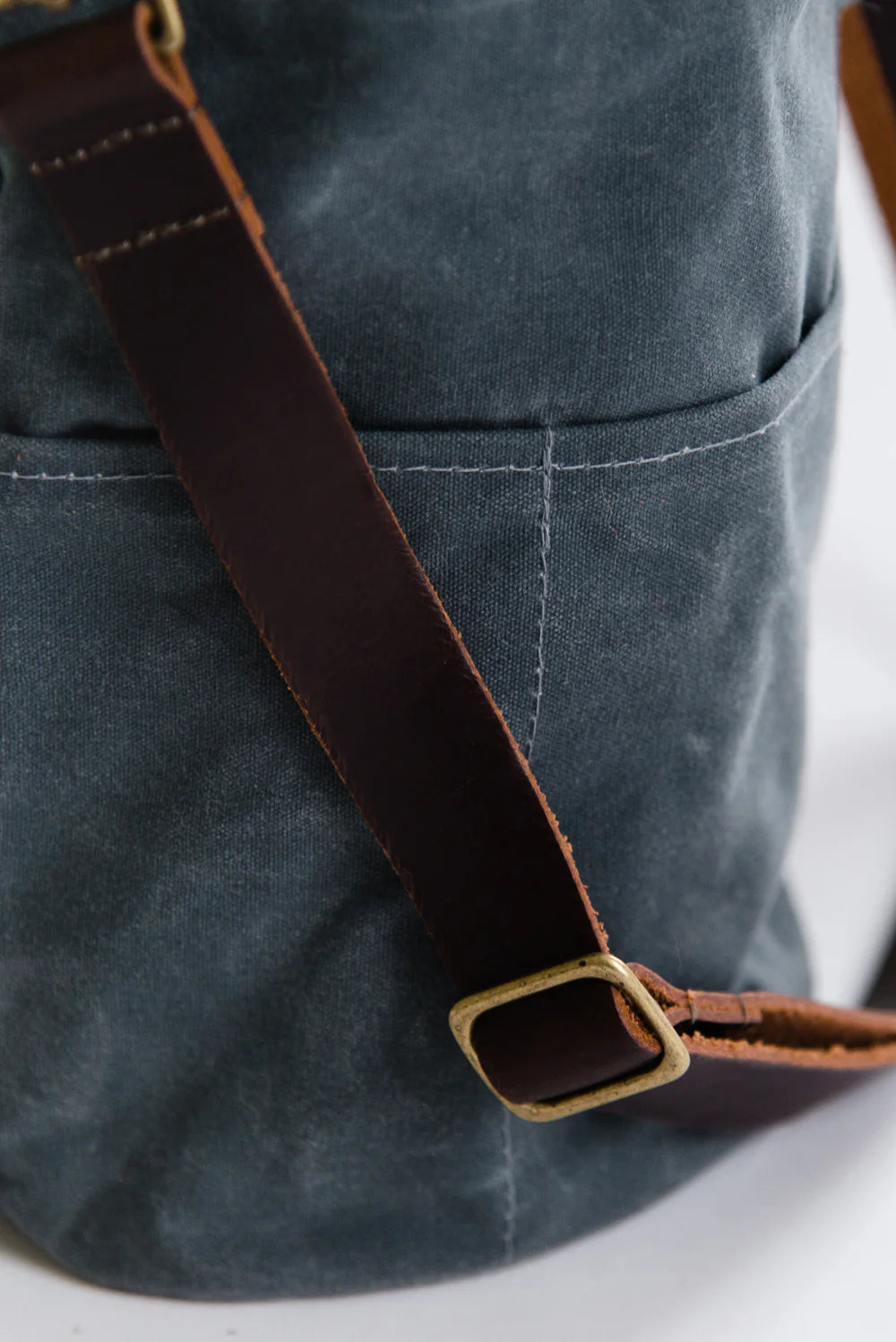 Slate - Waxed Canvas Bucket Bag