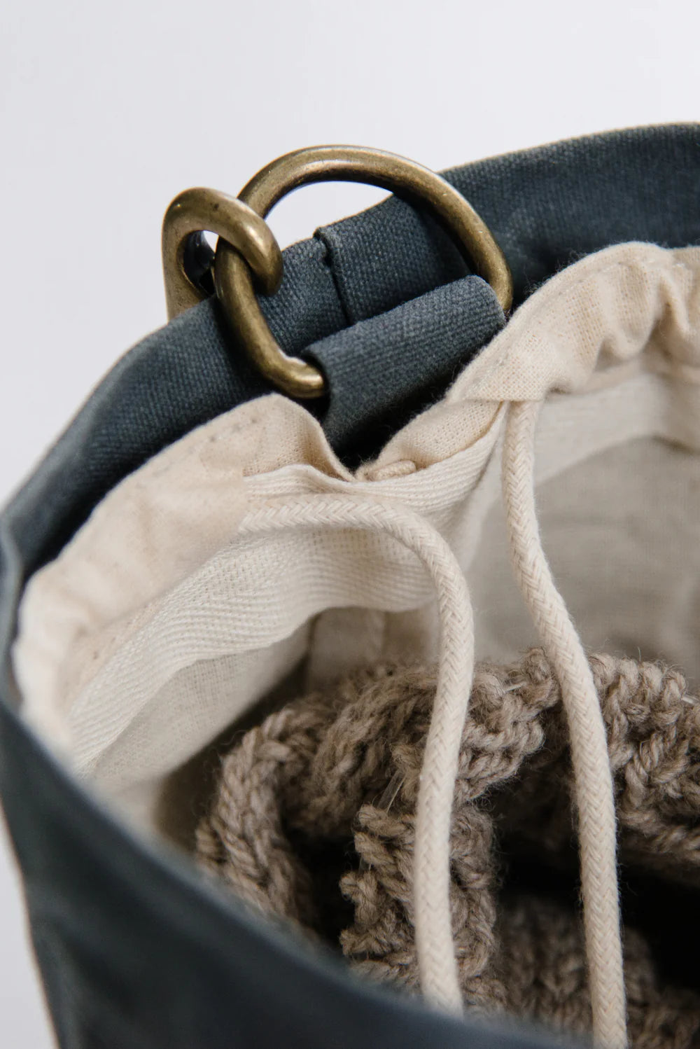 Slate - Waxed Canvas Bucket Bag