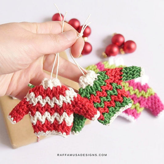 Crochet and Knit Unite: Mini Sweater Ornaments!