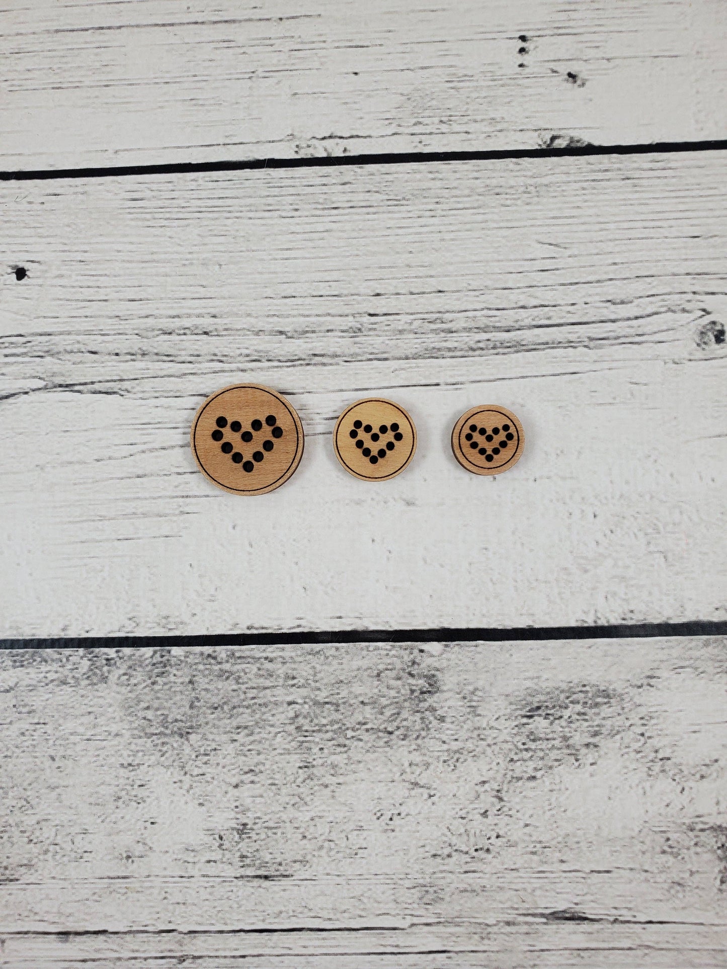 Heart Stitchable Buttons