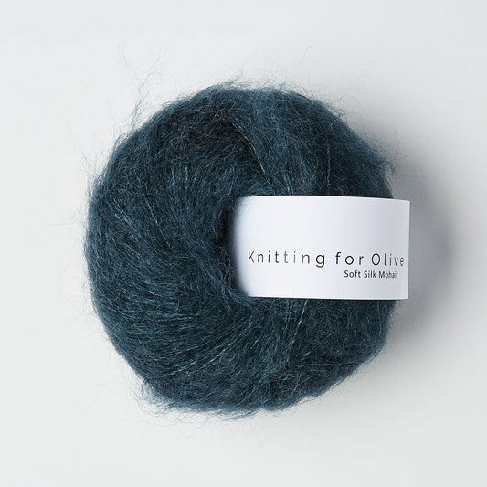 Deep Petroleum Blue - Soft Silk Mohair - Knitting For Olive image 0