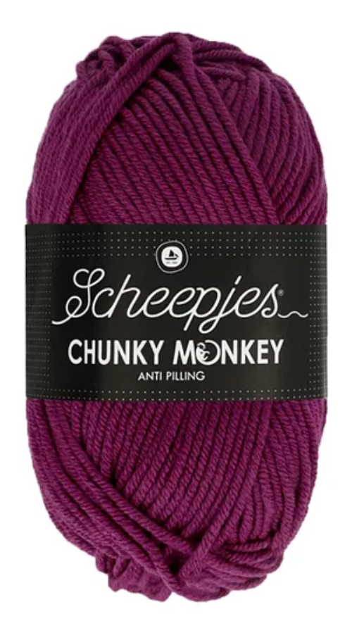 Scheepjes Chunky Monkey Yarn - 1061 Cerise image 0