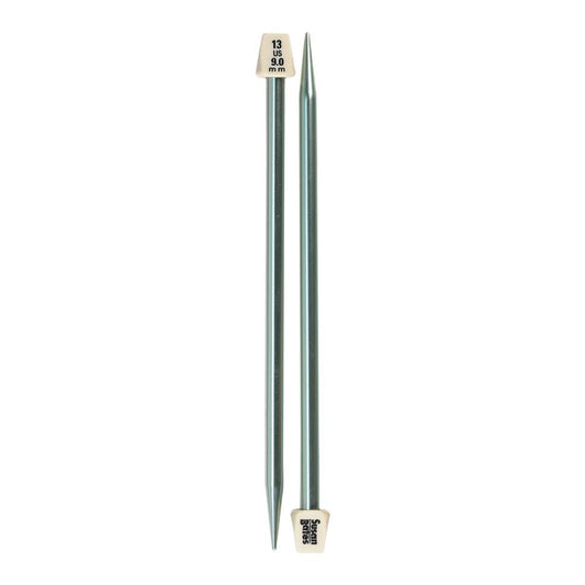 Silvalume Single Point Knitting Needles 10" - Size 13/9mm image 0