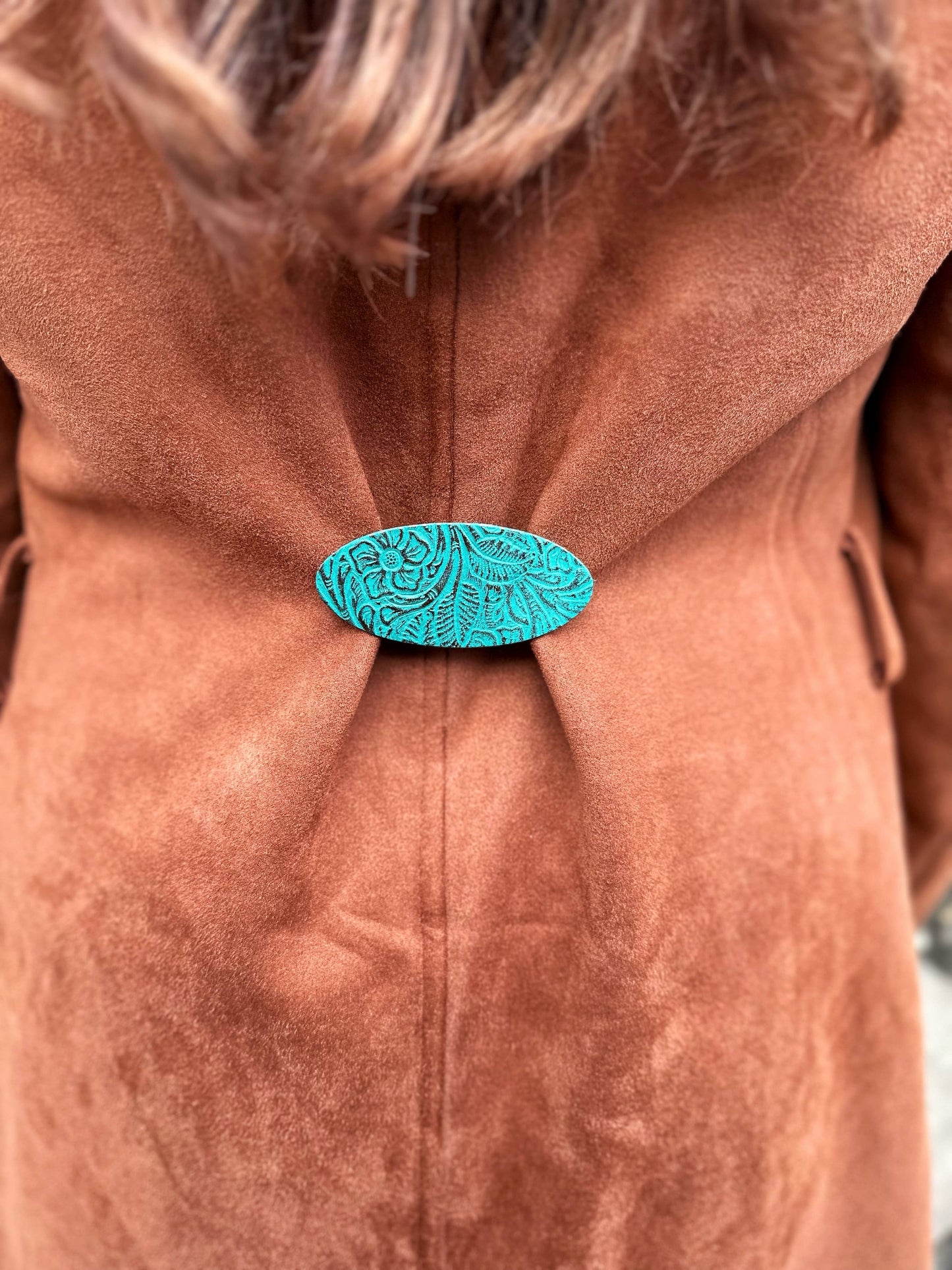 Leather Cinch Clip for Clothing, Unique Boho Women's Gifts