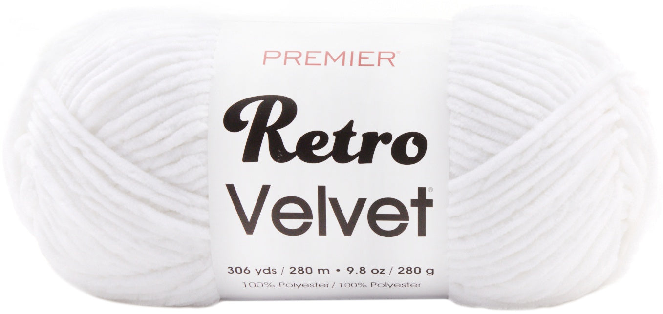 Premier Yarns Retro Velvet Yarn-White image 0