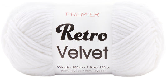 Premier Yarns Retro Velvet Yarn-White image 0