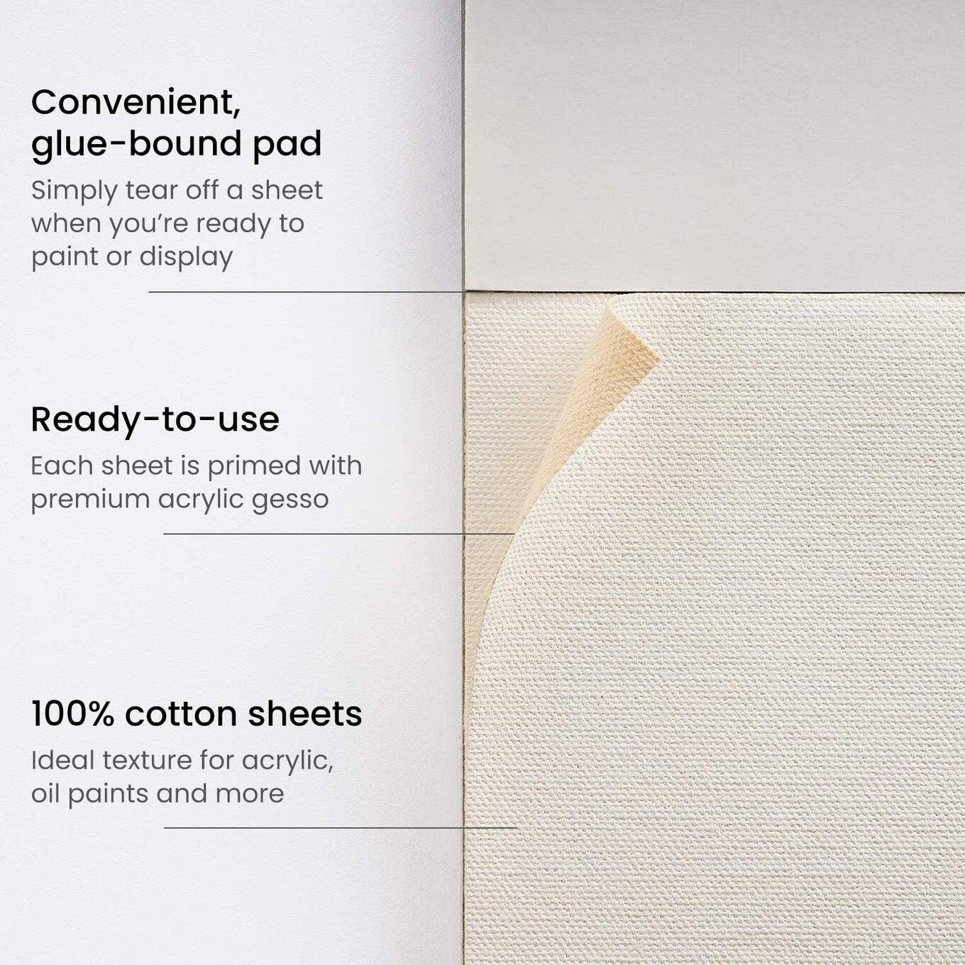 Arteza® Canvas Pad 2-Pack, 9" x 12", 10 Sheets Each