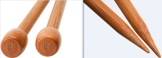 ChiaoGoo 9" Patina Bamboo Single Point Needles image 0