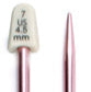 Silvalume Single Point Knitting Needles 10"-Size 7/4.5mm image 0