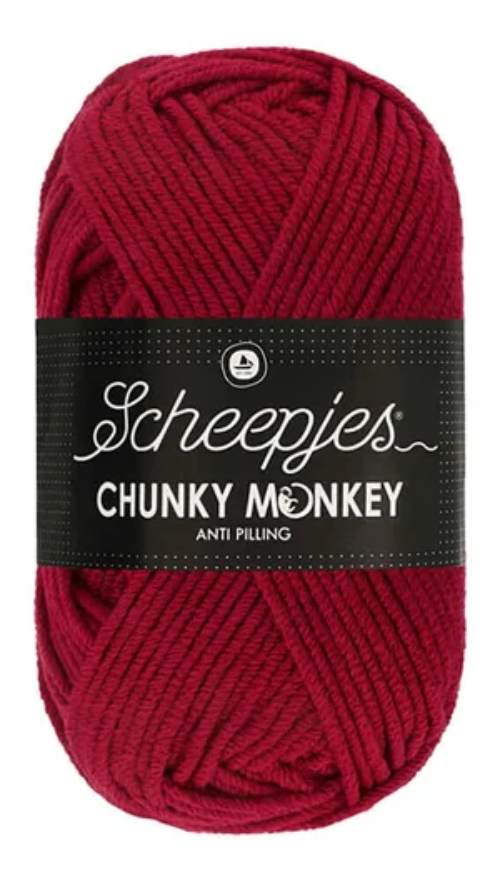 Scheepjes Chunky Monkey Yarn - 1123 Garnet image 0